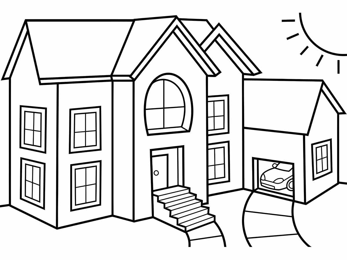 Coloring Houses coloring page (37)