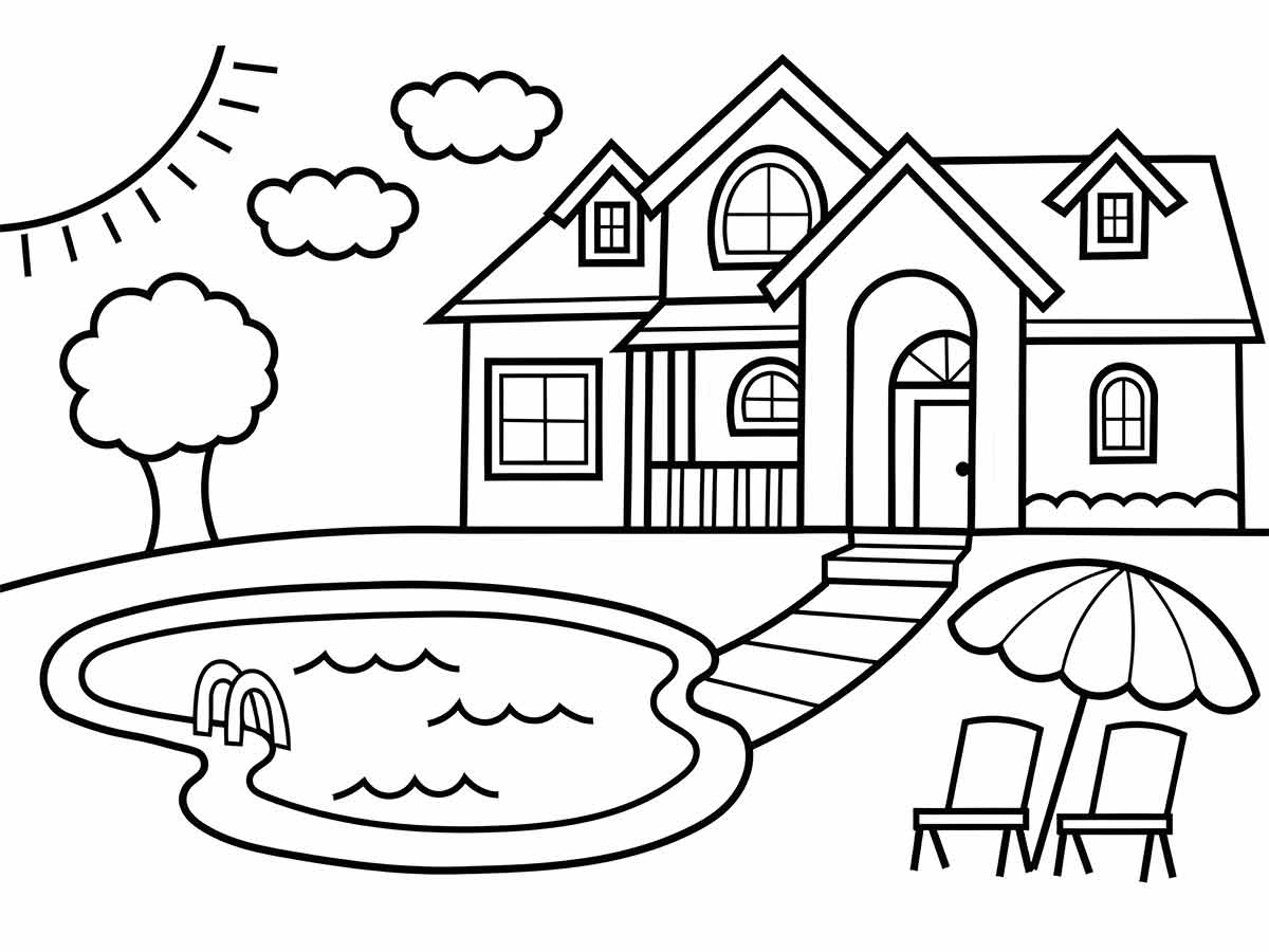 Coloring Houses coloring page (38)