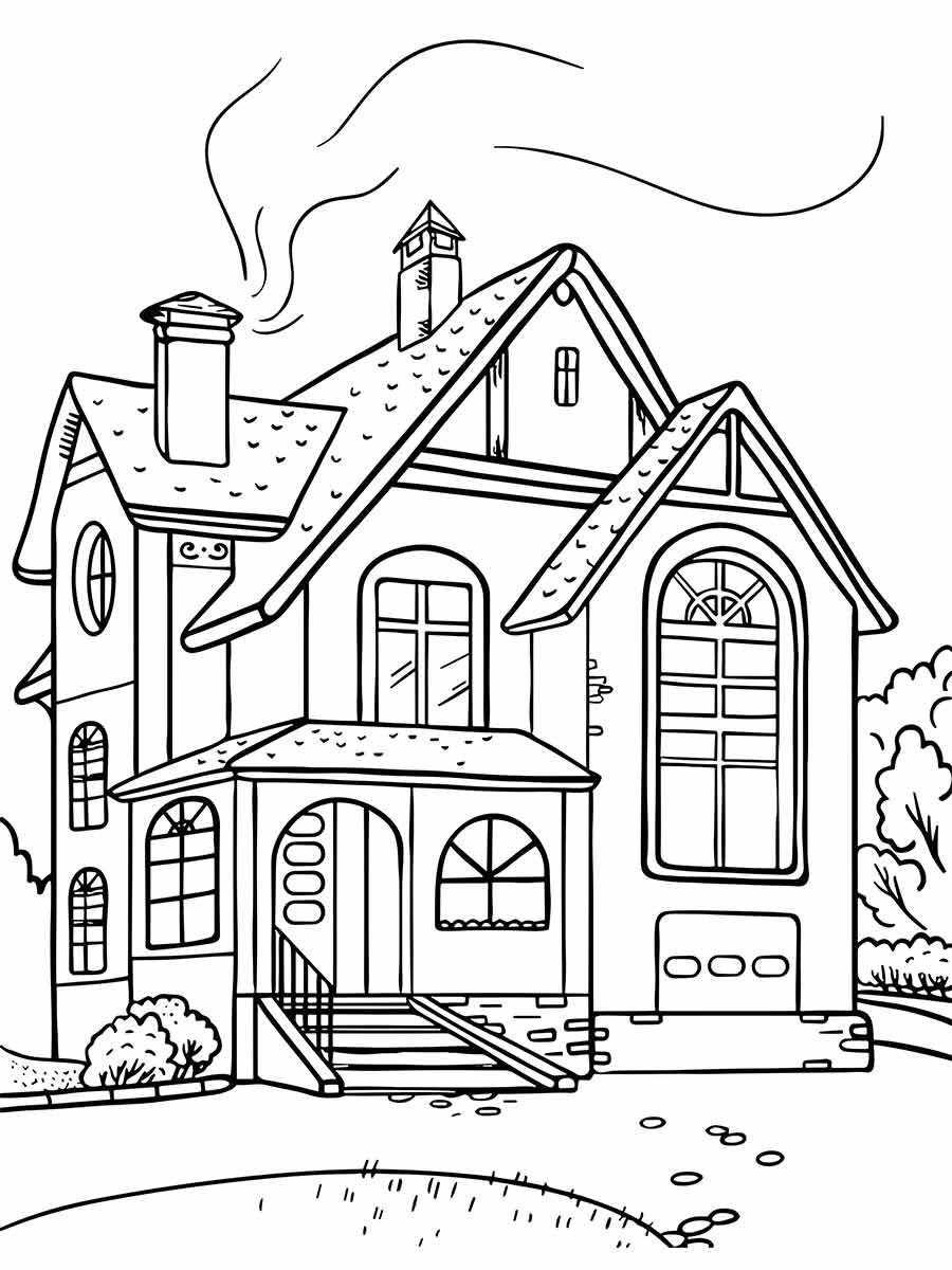 Coloring Houses coloring page (39)