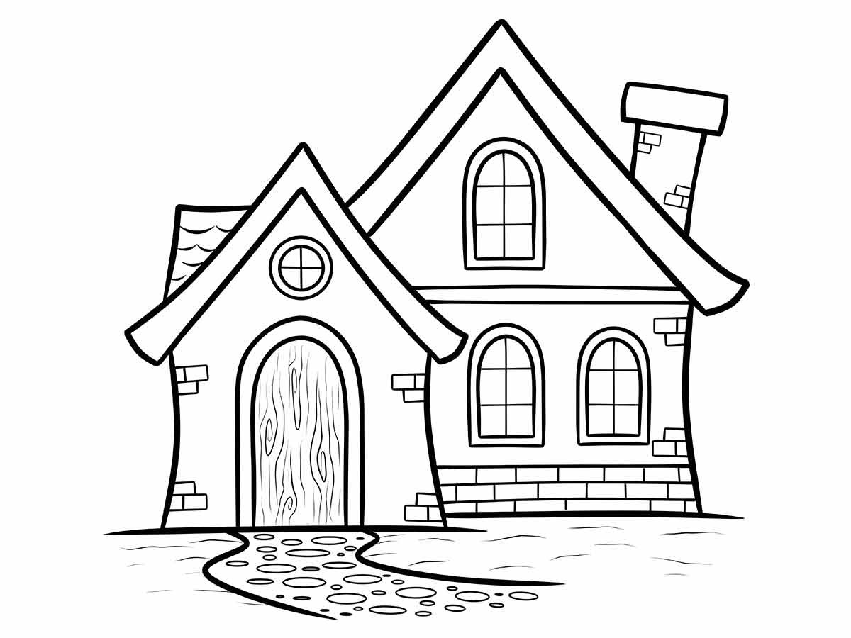 Coloring Houses coloring page (4)