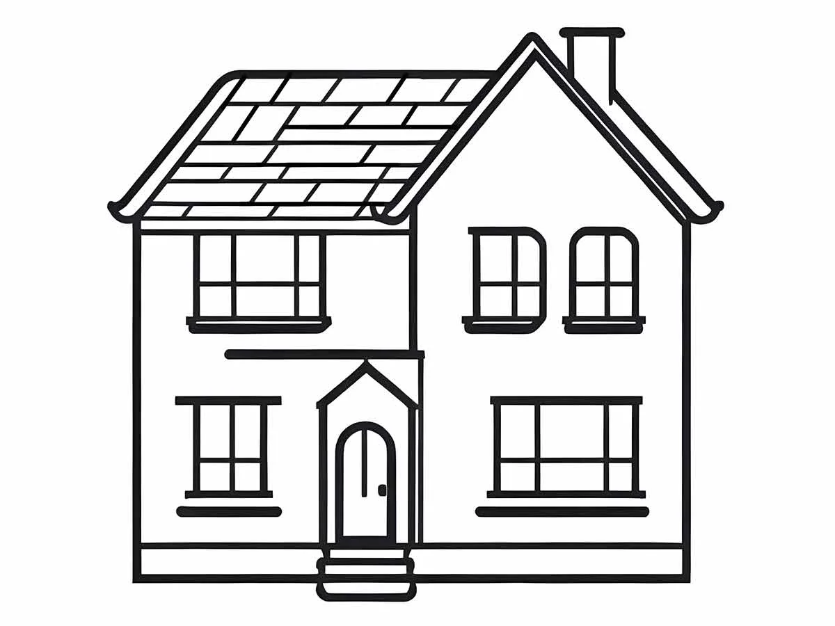 Coloring Houses coloring page (4)