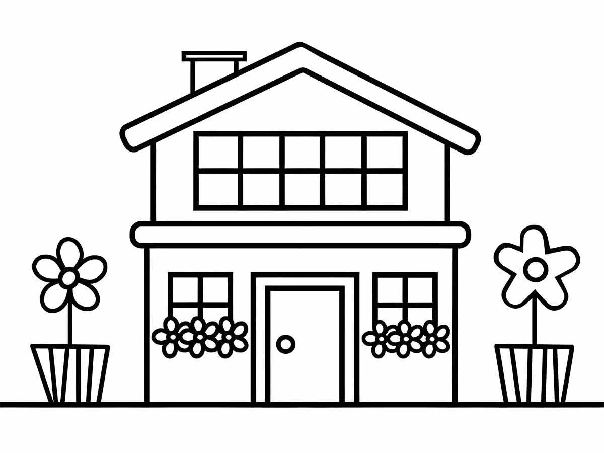 Coloring Houses coloring page (5)