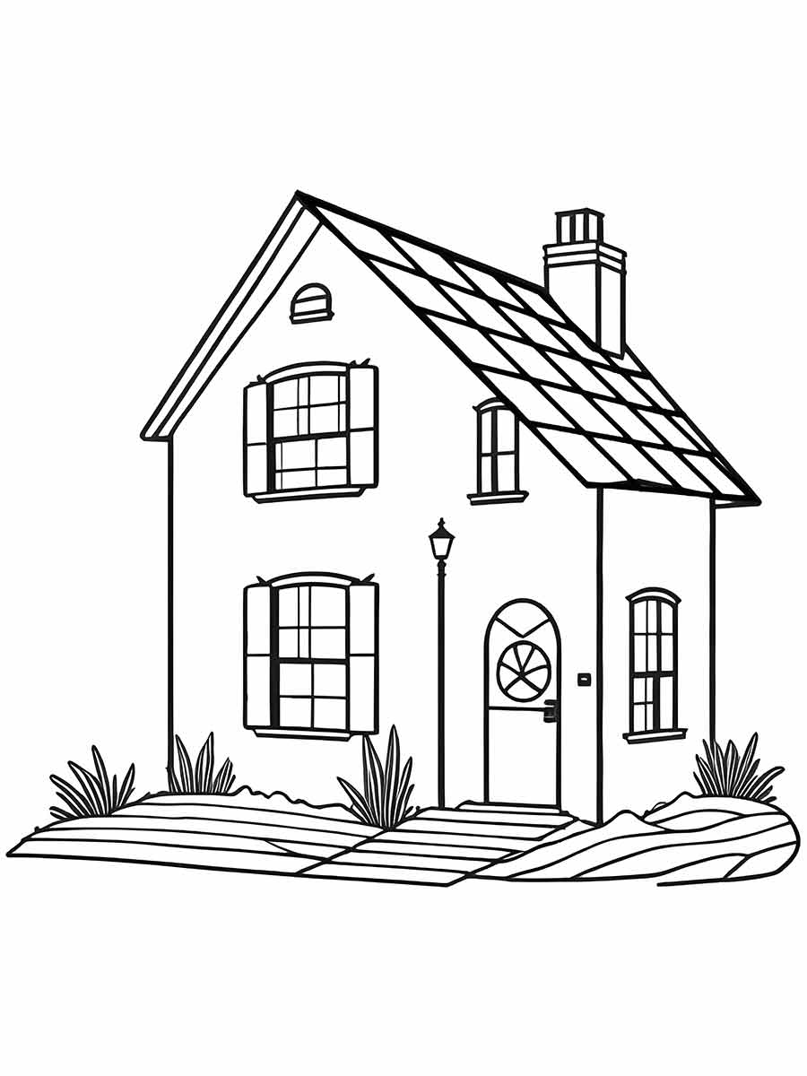 Coloring Houses coloring page (6)