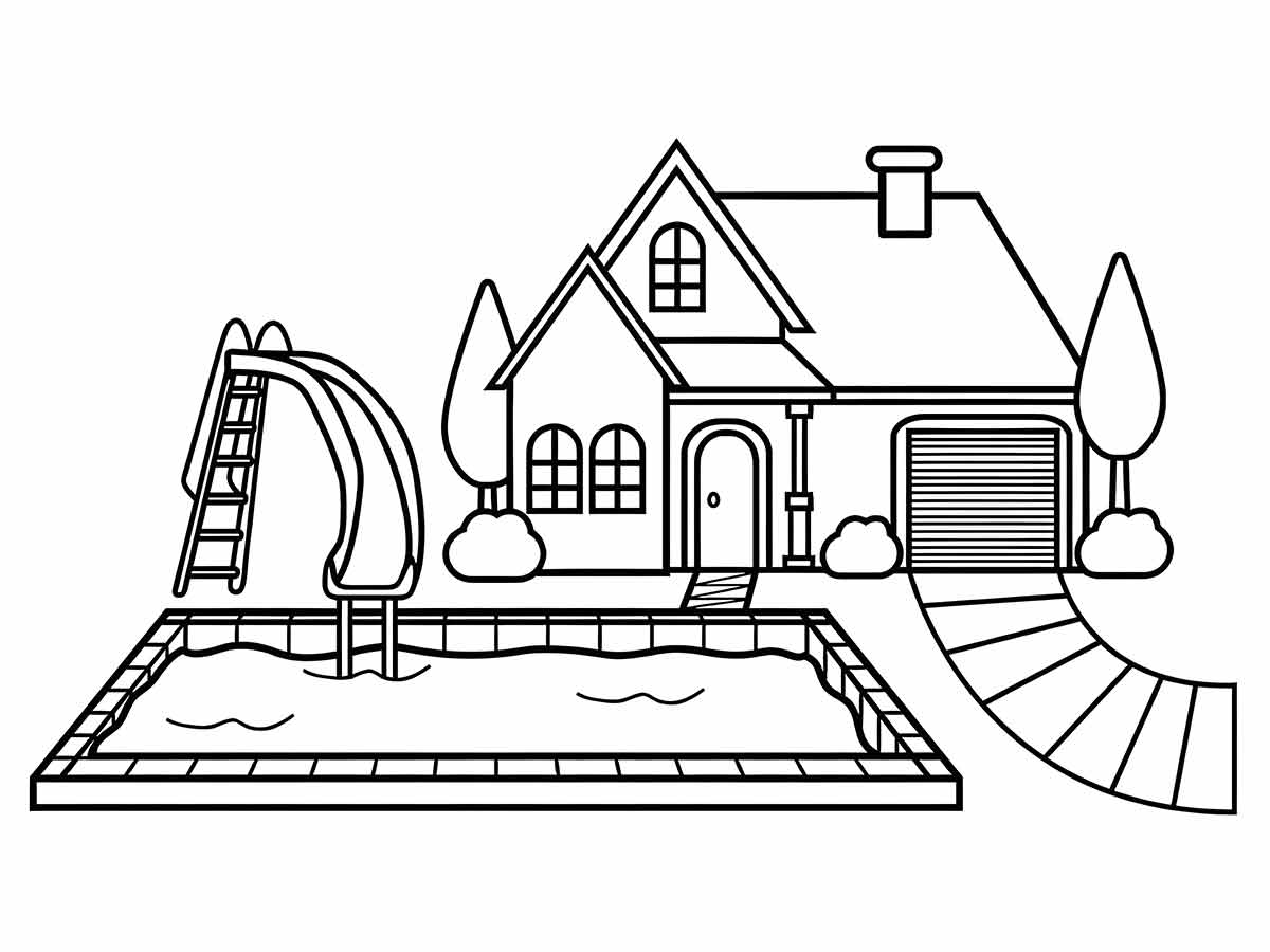 Coloring Houses coloring page (9)