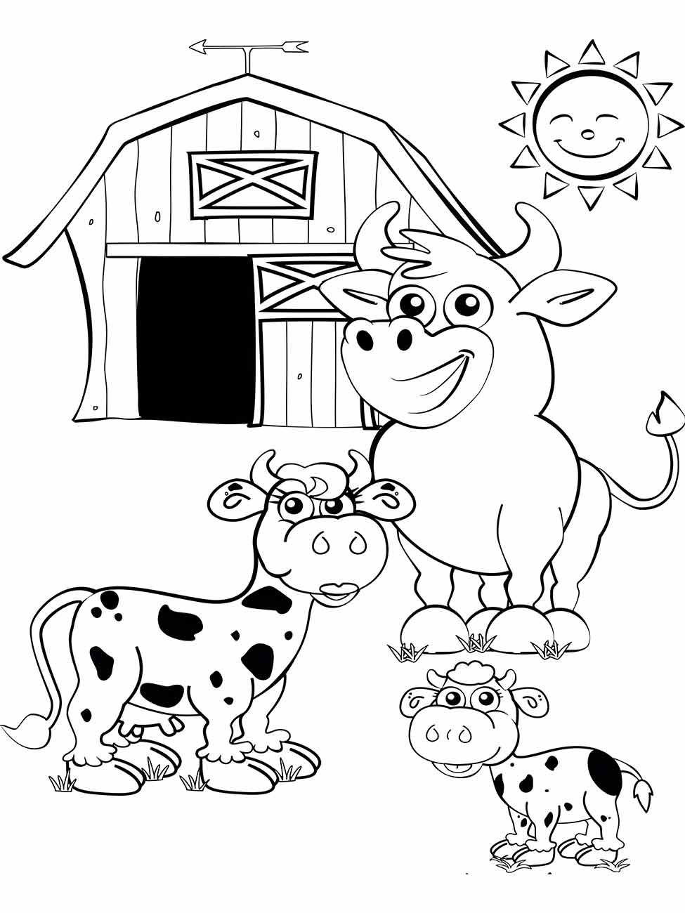 Cow coloring page (11)