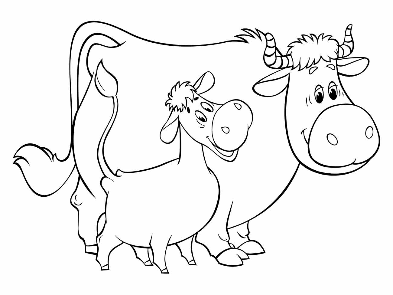 Cow coloring page (13)