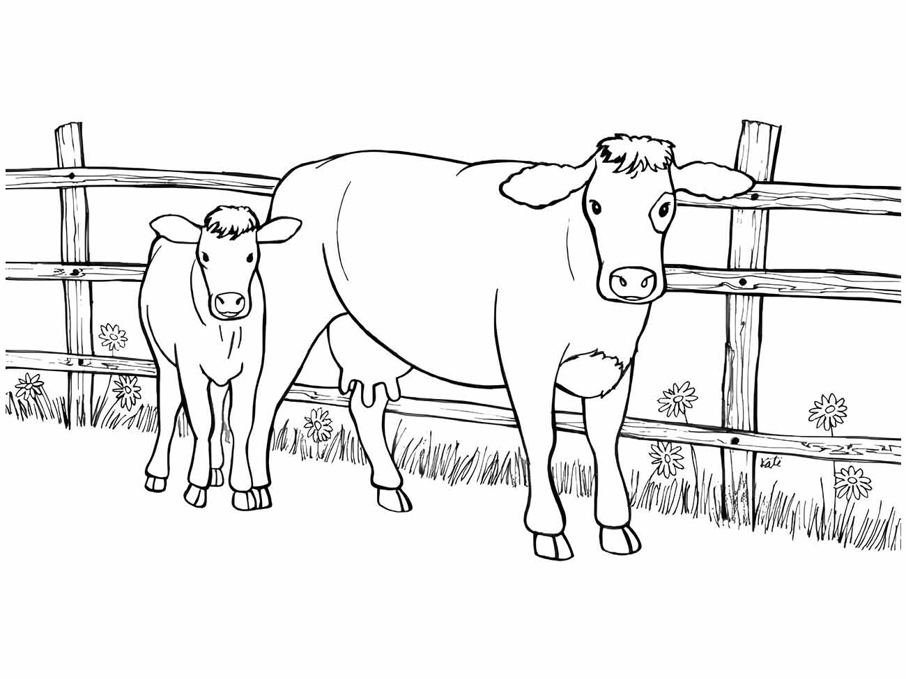 Cow coloring page (17)