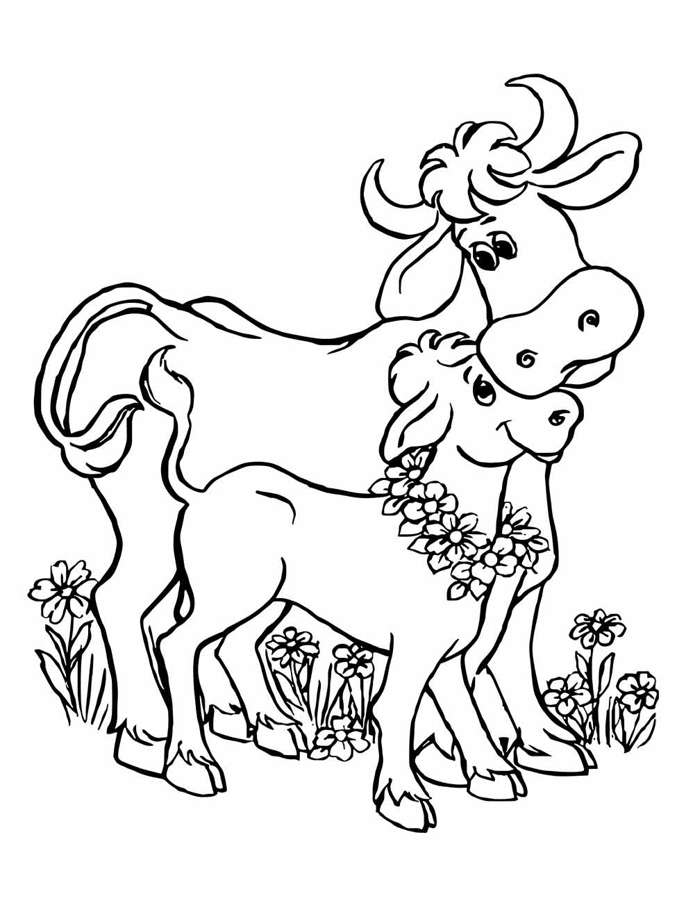 Cow coloring page (18)