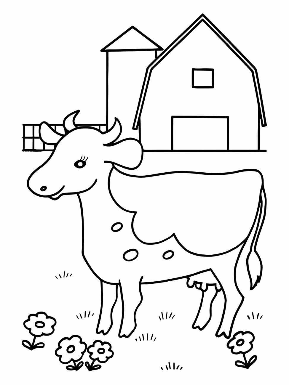 Cow coloring page (2)