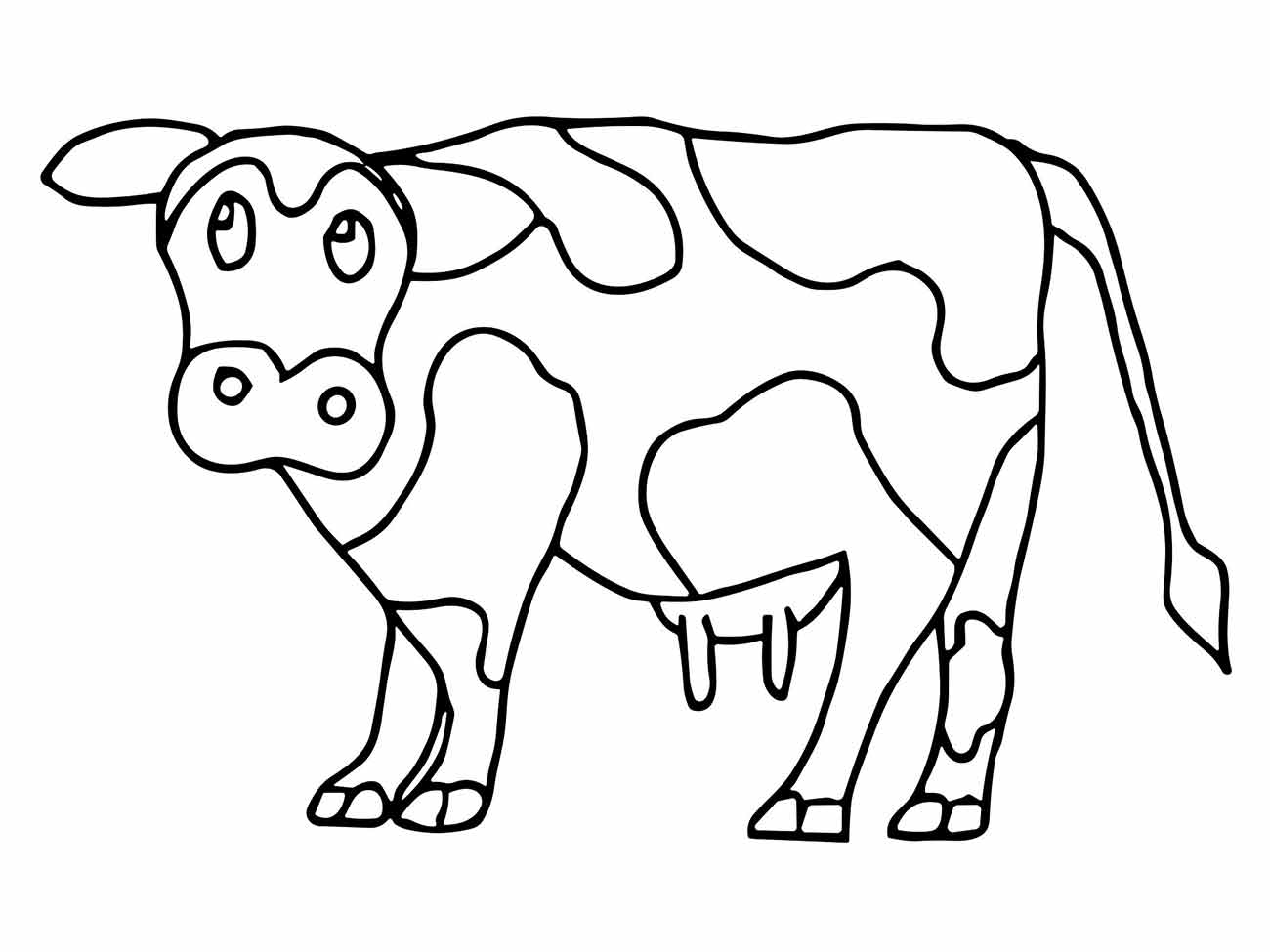 Cow coloring page (22)