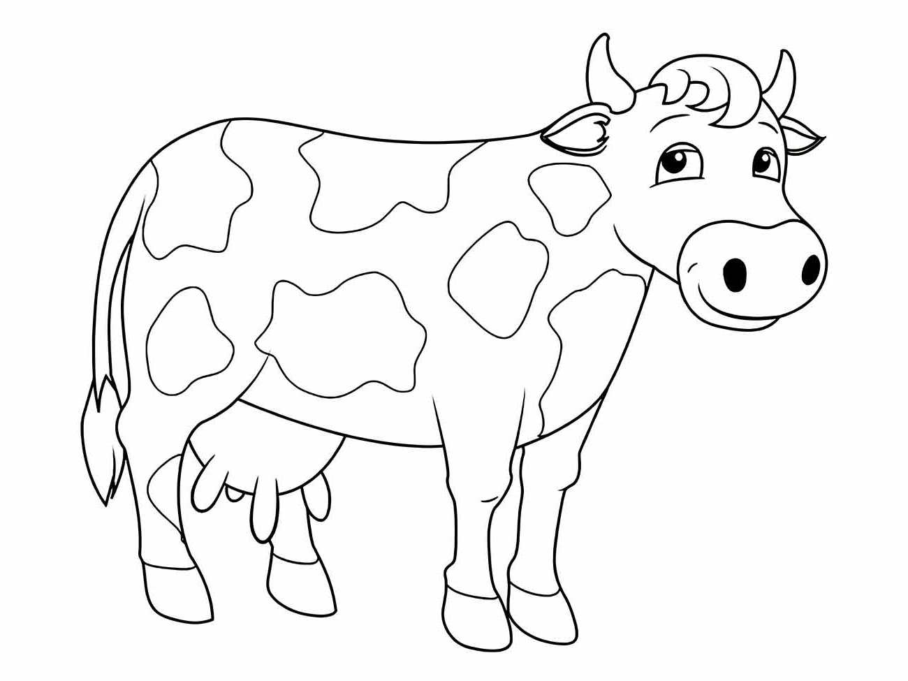 Cow coloring page (23)