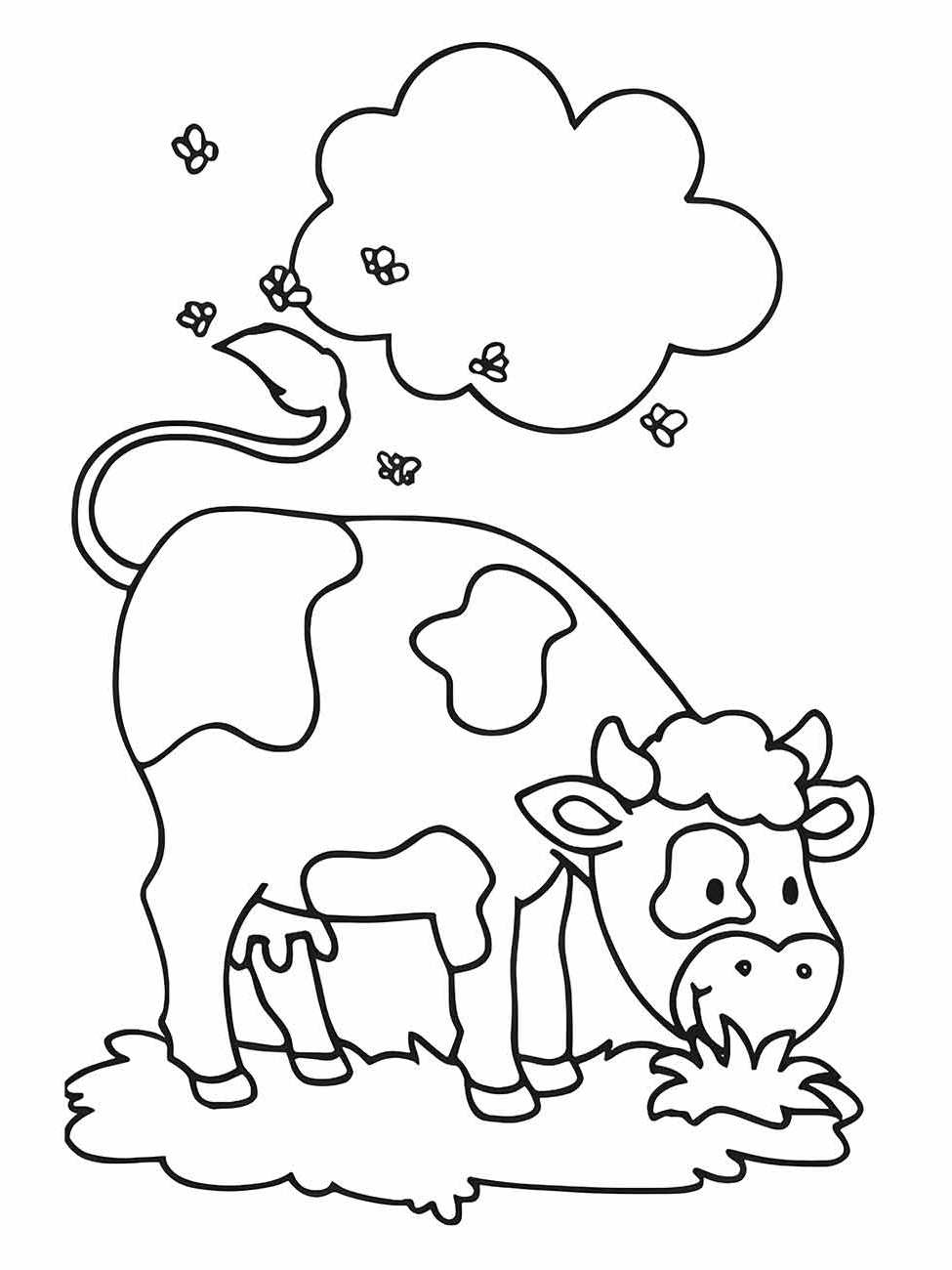 Cow coloring page (3)