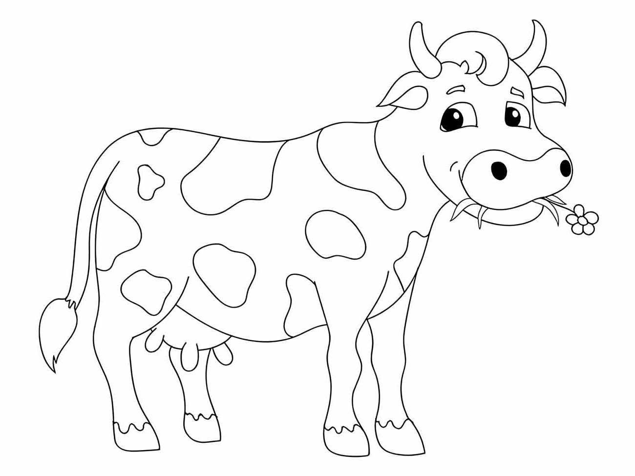 Cow coloring page (30)