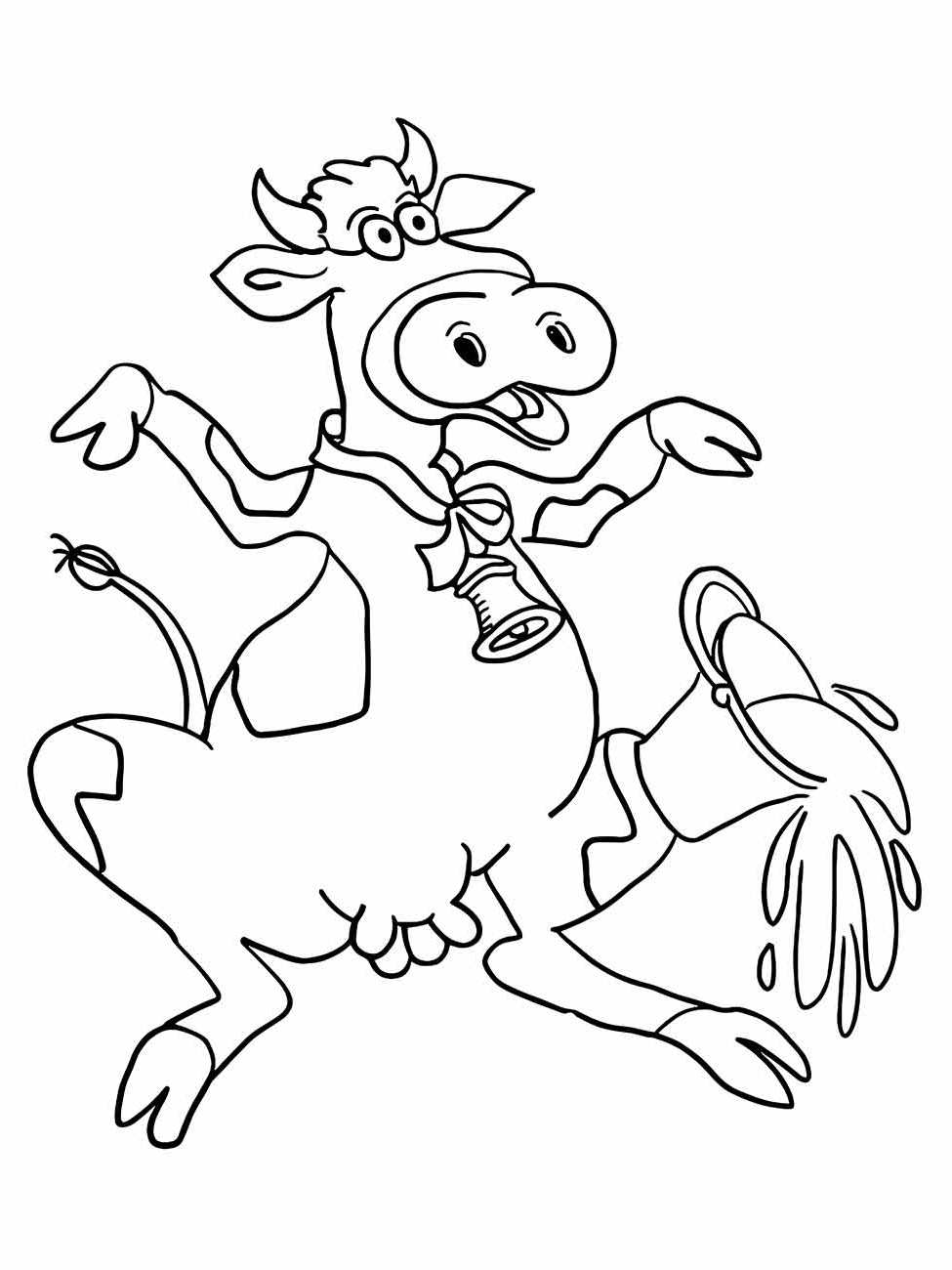 Cow coloring page (4)