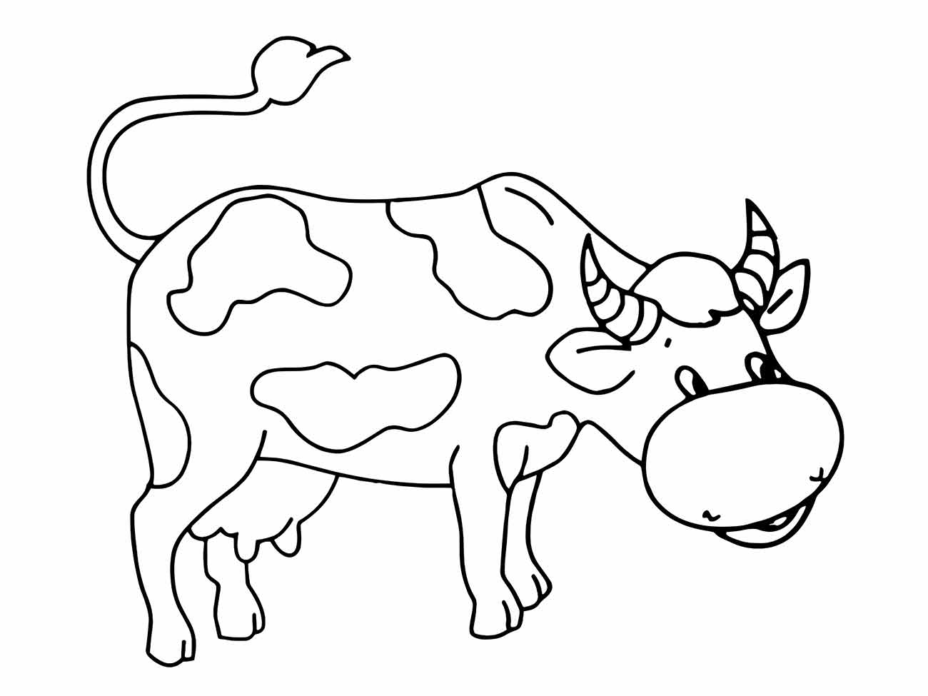 Cow coloring page (40)