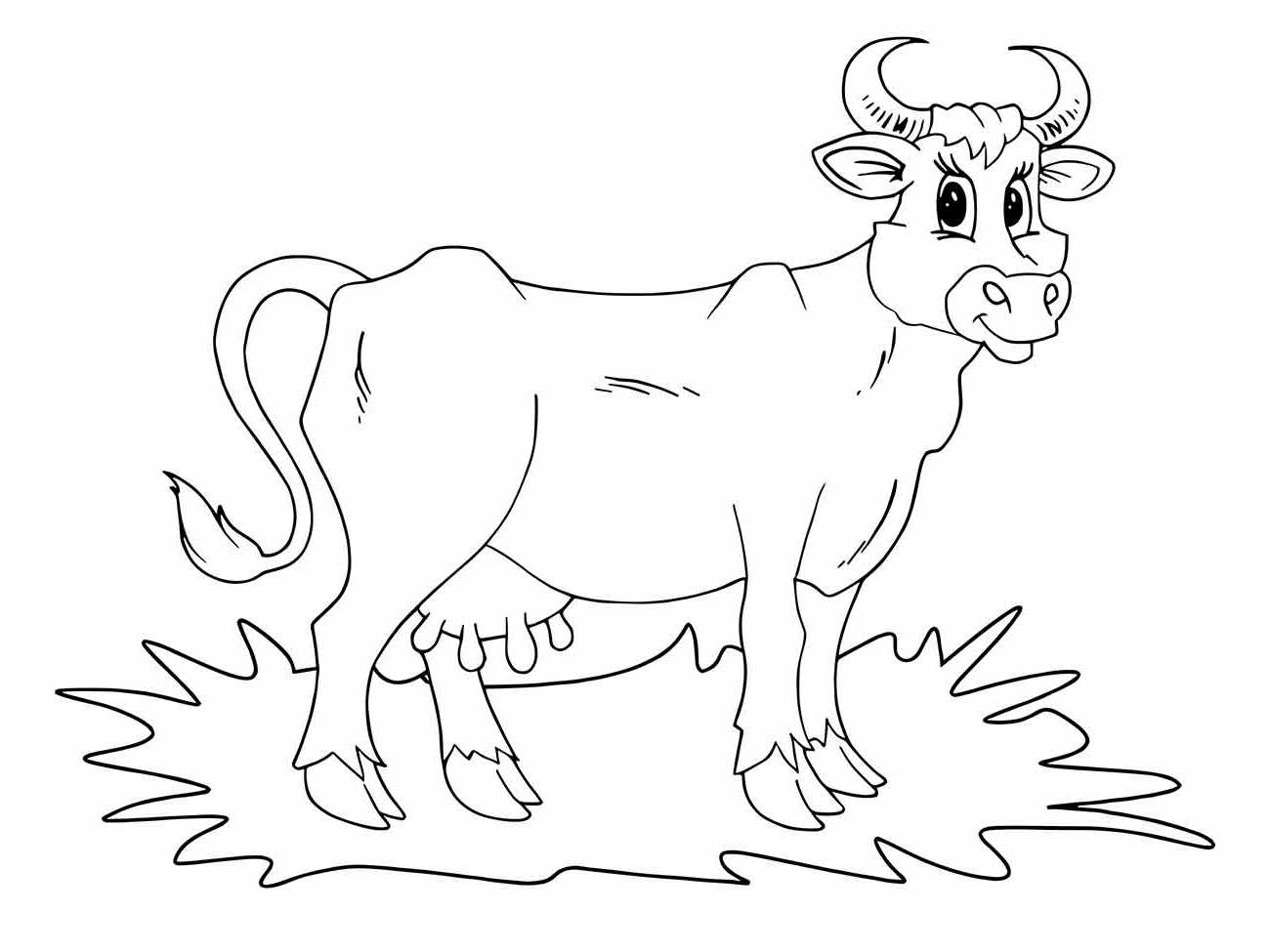 Cow coloring page (48)