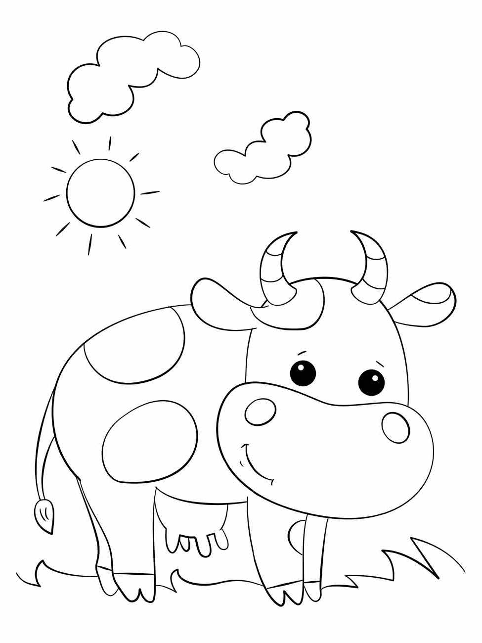 Cow coloring page (49)