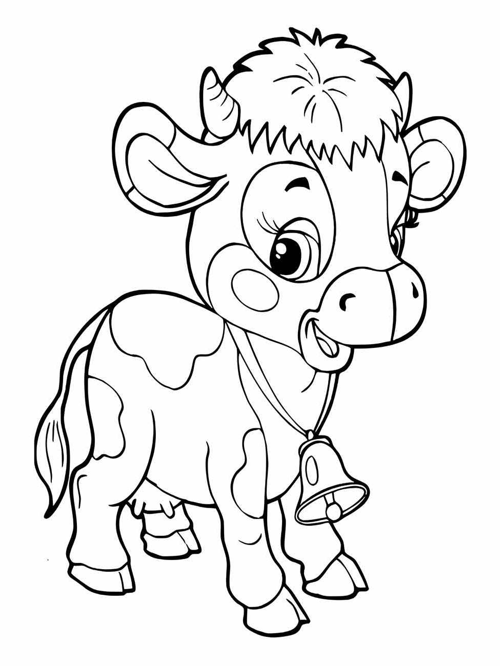 Cow coloring page (50)