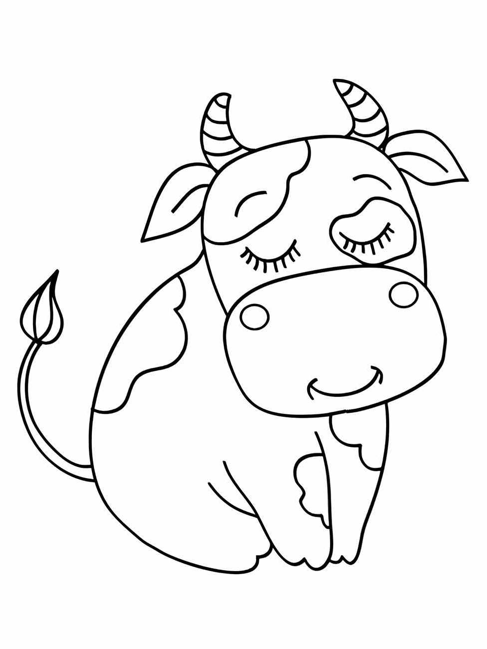 Cow coloring page (53)