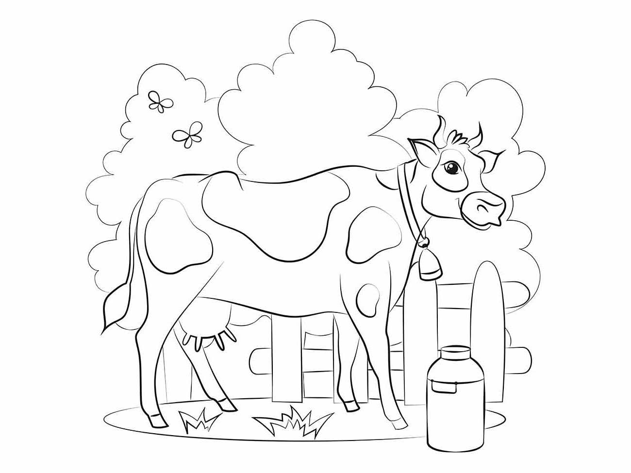 Cow coloring page (6)