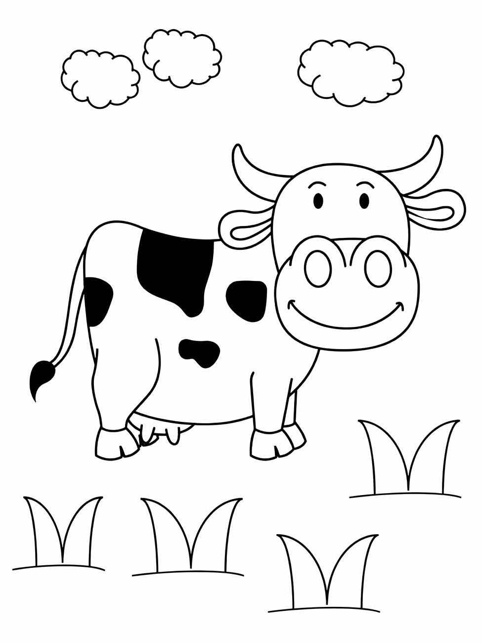 Cow coloring page (7)