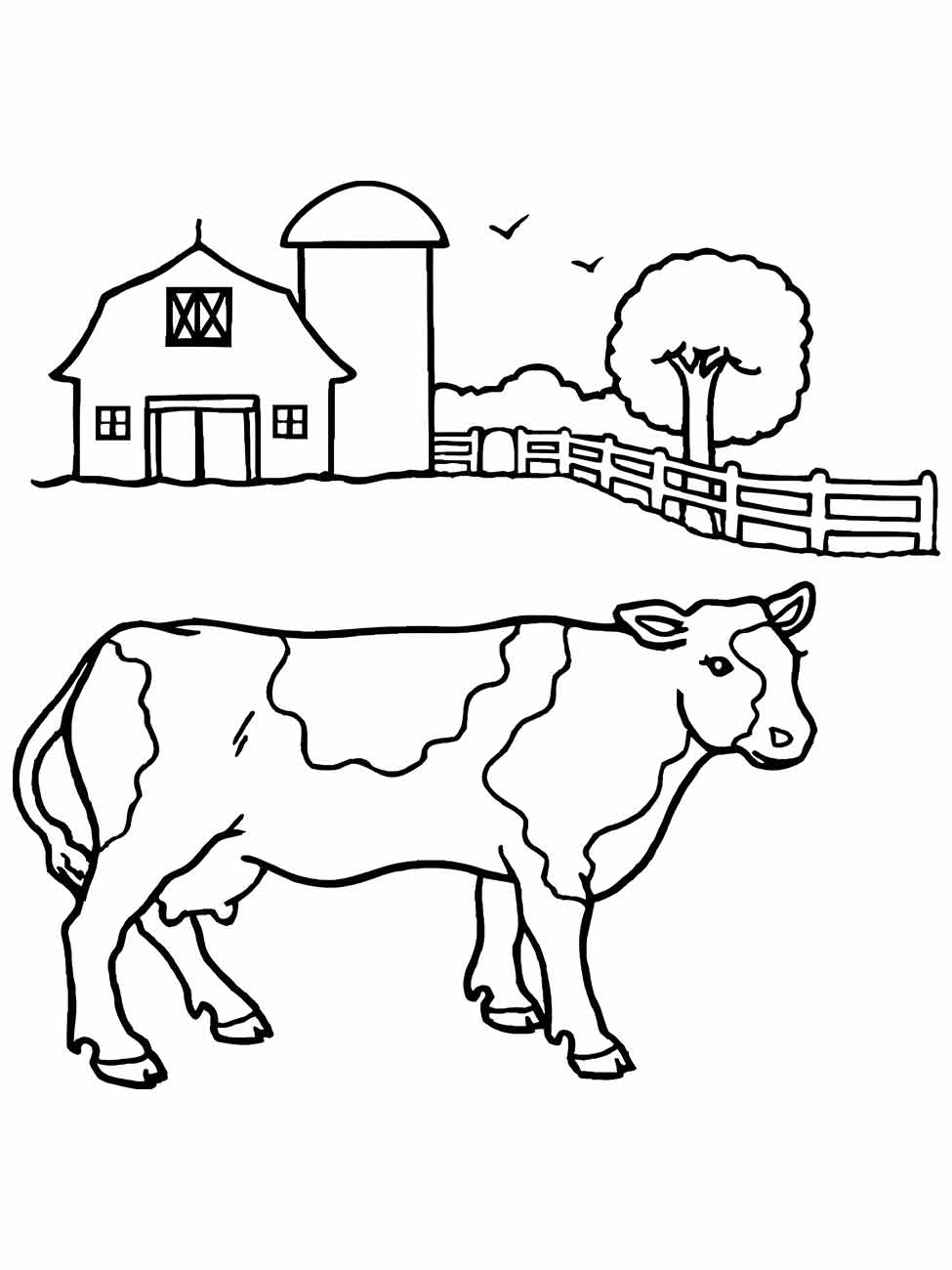 Cow coloring page (8)