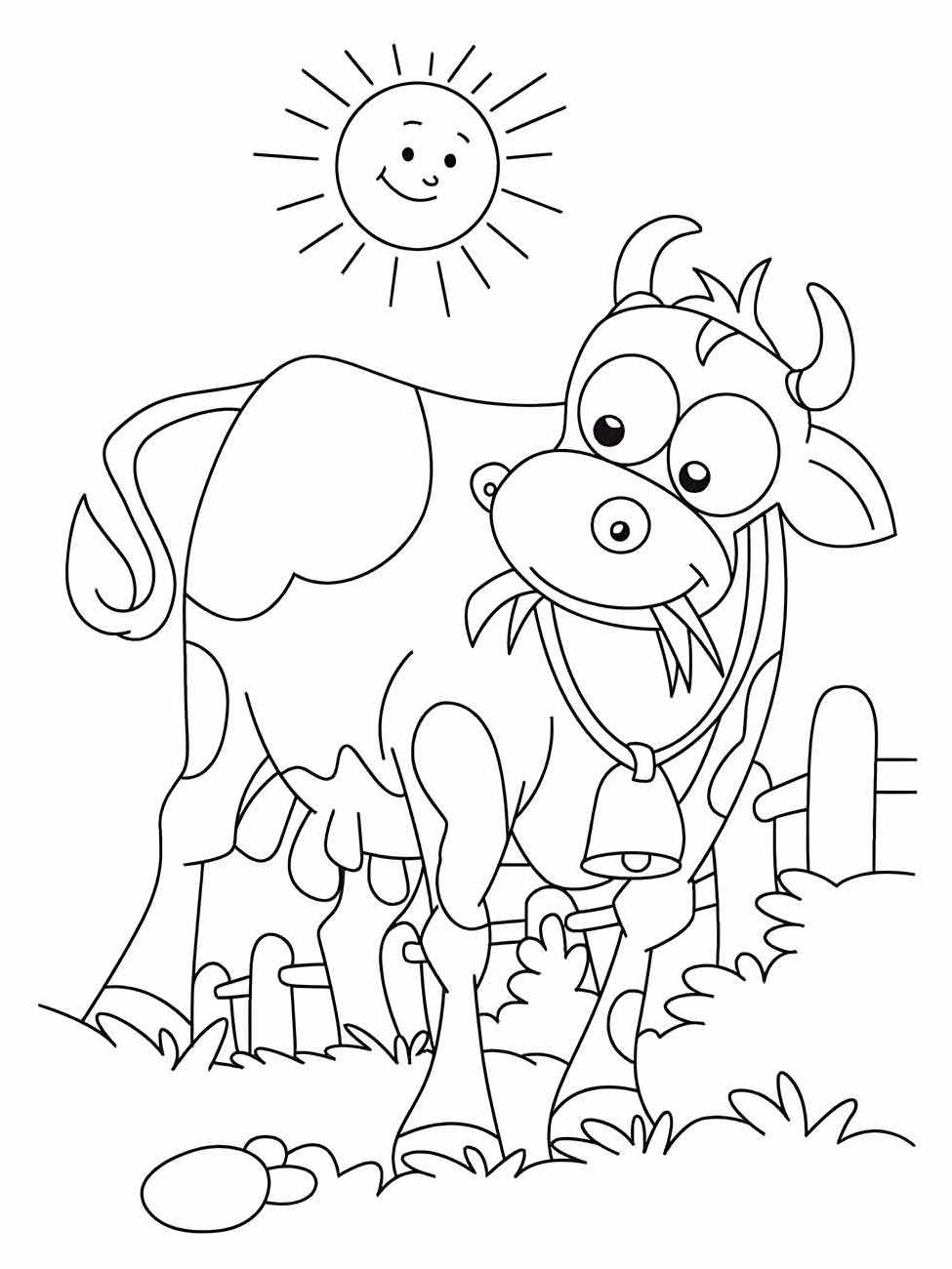 Cow coloring page (9)