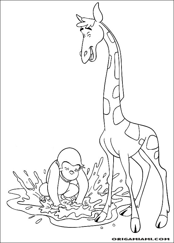 Curious george coloring page (20)