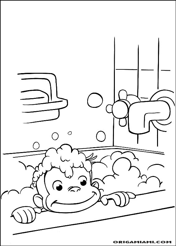 Curious george coloring page (22)