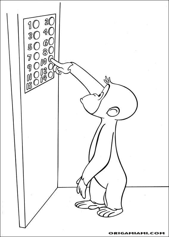 Curious george coloring page (23)