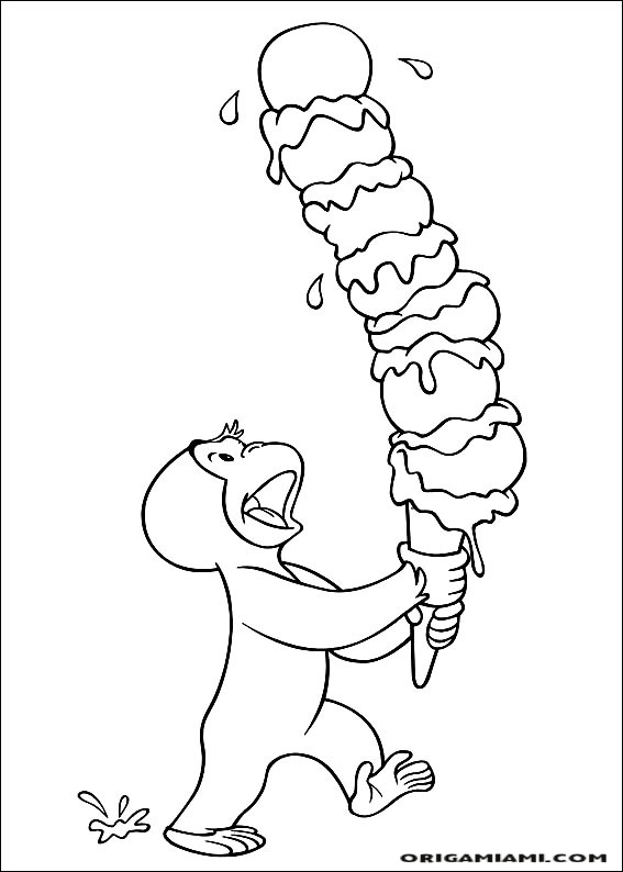 Curious george coloring page (24)