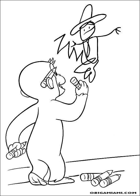 Curious george coloring page (25)