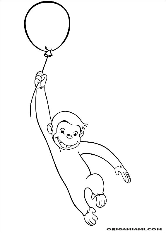 Curious george coloring page (29)