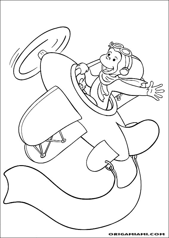 Curious george coloring page (30)