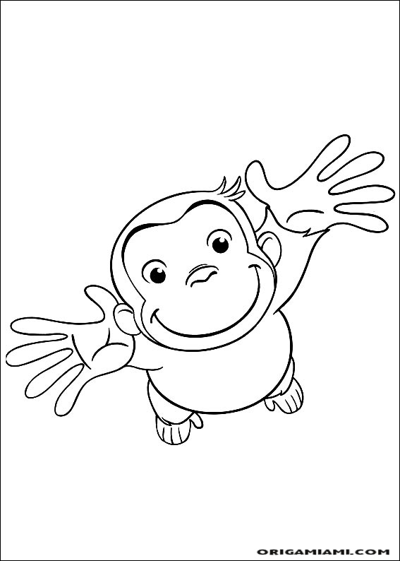 Curious george coloring page (33)