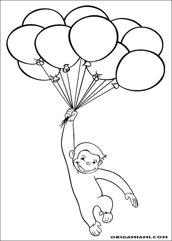 Curious george coloring page (34)