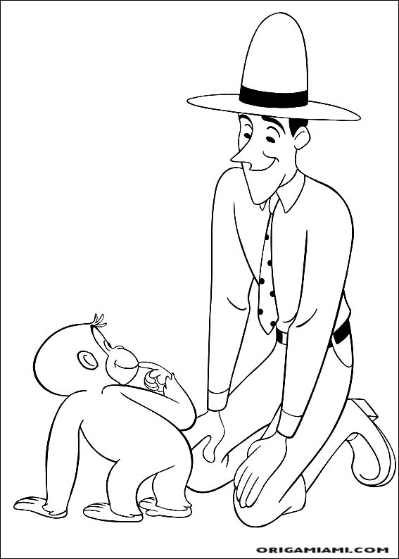 Curious george coloring page (35)