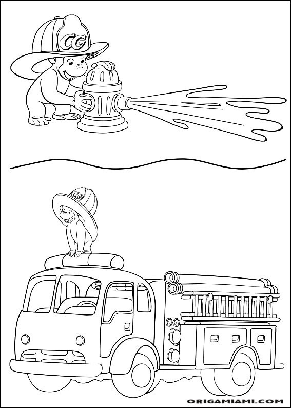 Curious george coloring page (43)