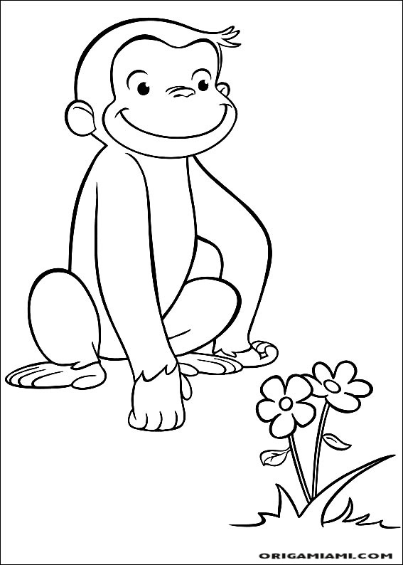 Curious george coloring page (45)