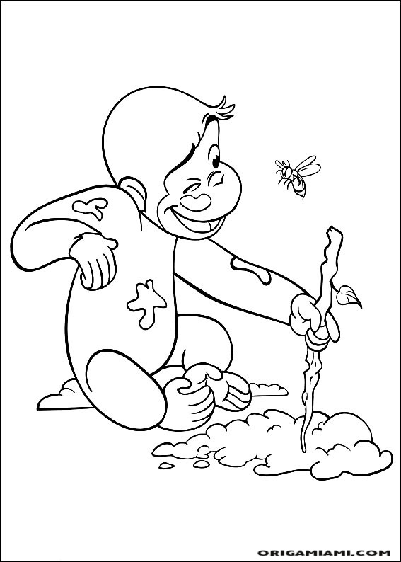 Curious george coloring page (5)