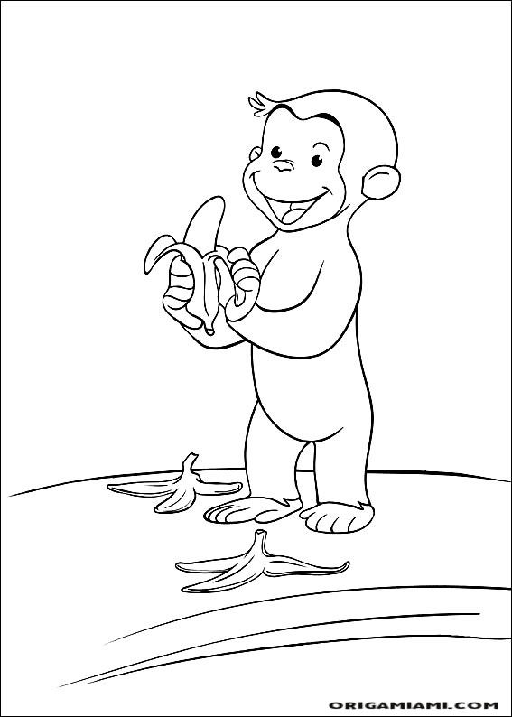 Curious george coloring page (53)