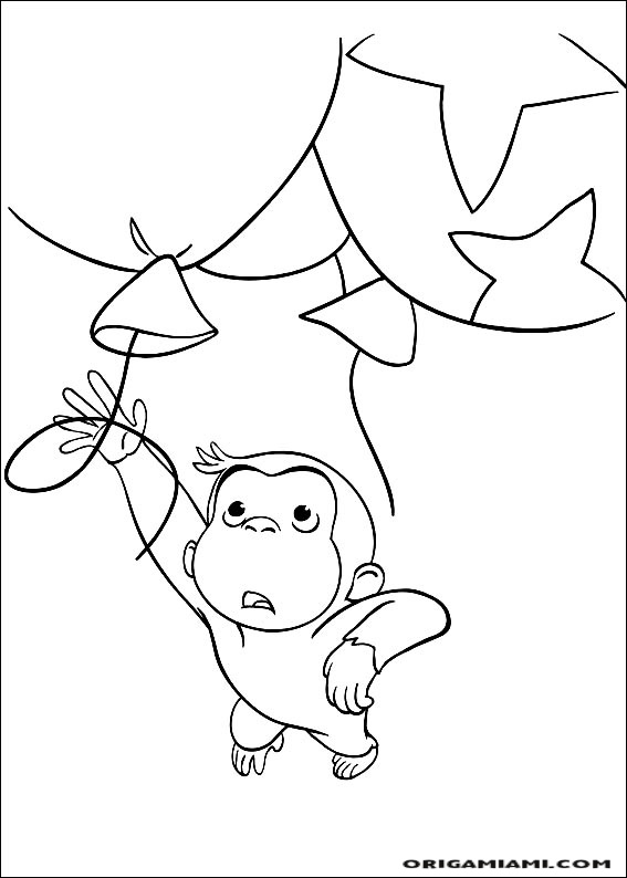 Curious george coloring page (58)