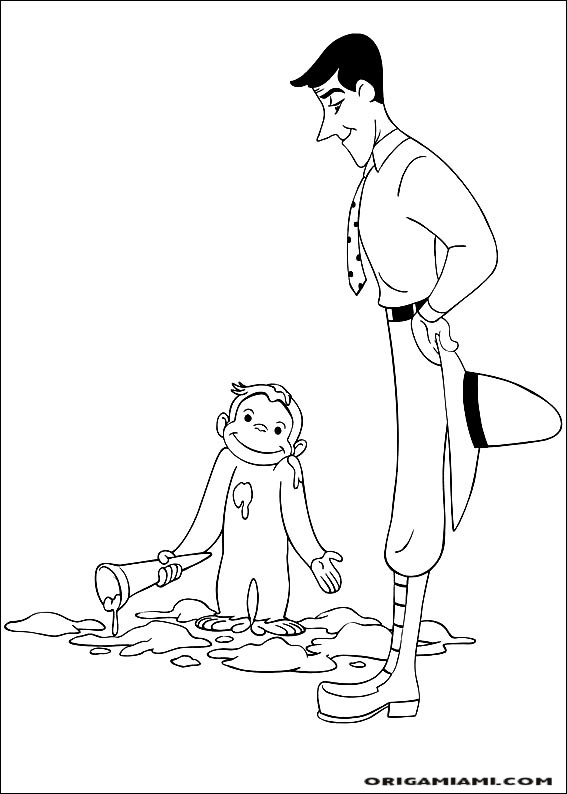 Curious george coloring page (63)