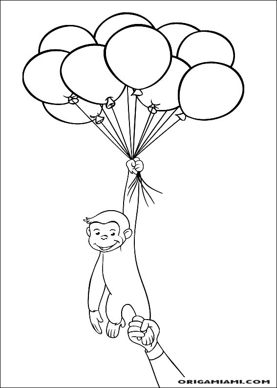 Curious george coloring page (7)