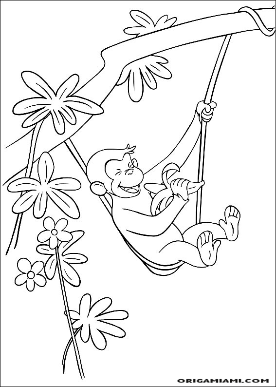 Curious george coloring page (8)