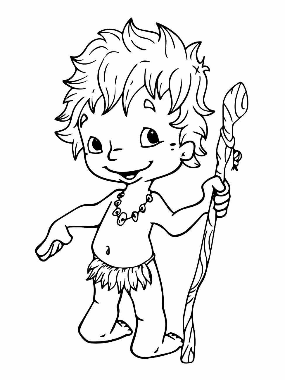 Curupira coloring page (1)