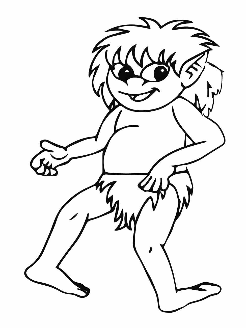 Curupira coloring page (3)