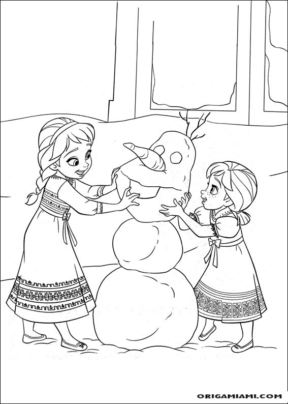 Frozen coloring page (2)