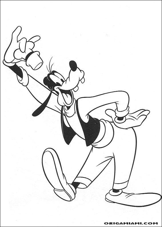 Goofy coloring page (3)