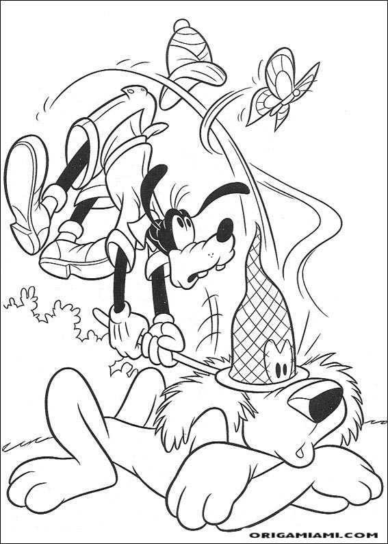 Goofy coloring page (4)